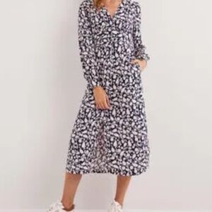 Boden Button Through Midi Tea Dress